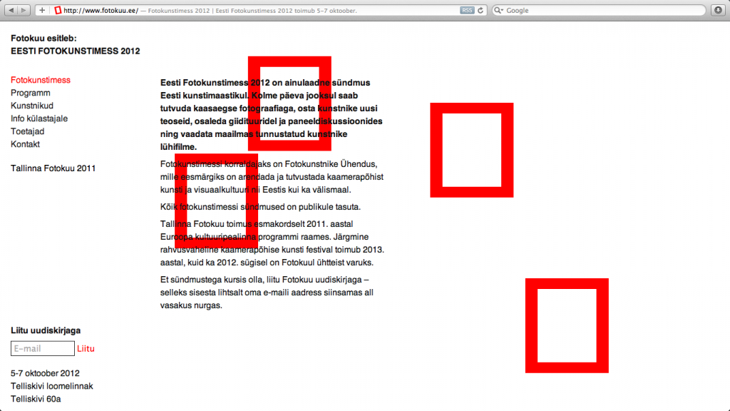 Tallinn Photomonth website
