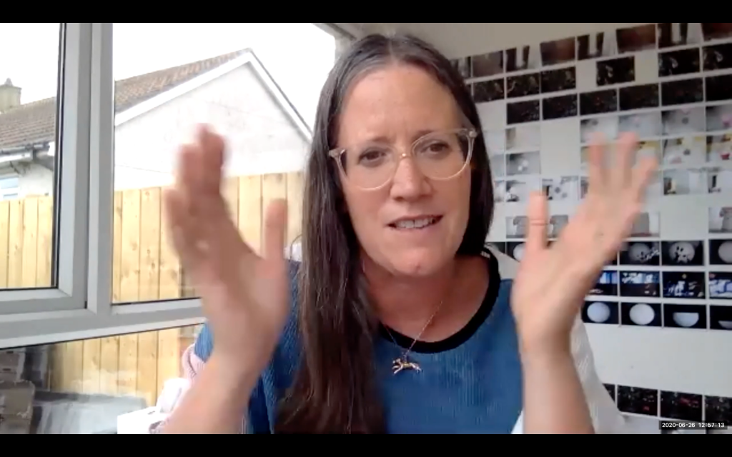 Screen shot, photograph of Melanie Stidolph